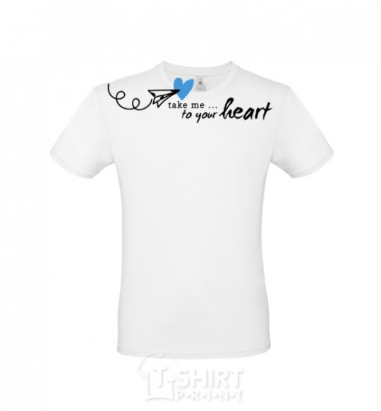 Men's T-Shirt Take me to your heart White фото