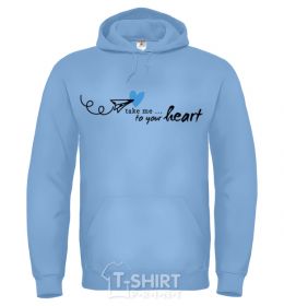 Мужская толстовка (худи) Take me to your heart Голубой фото