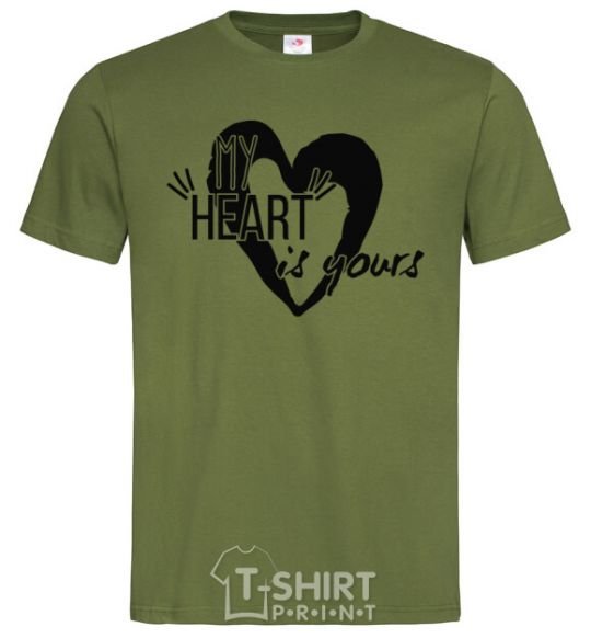 Men's T-Shirt My heart is yours millennial-khaki фото