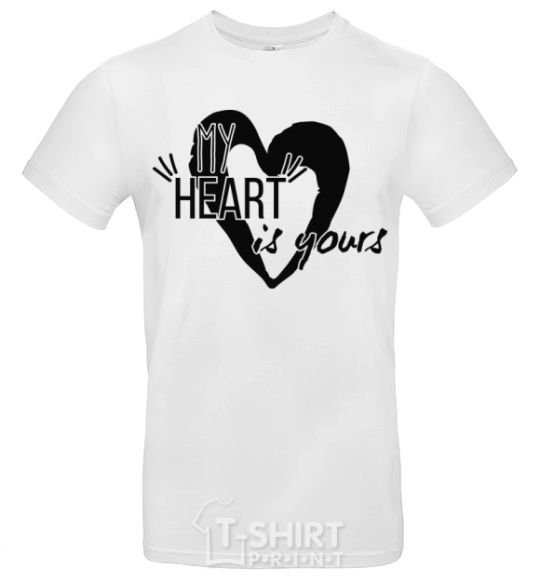 Men's T-Shirt My heart is yours White фото