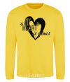 Sweatshirt My heart is yours yellow фото