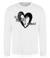 Sweatshirt My heart is yours White фото