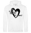 Men`s hoodie My heart is yours White фото