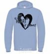 Men`s hoodie My heart is yours sky-blue фото
