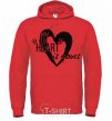 Men`s hoodie My heart is yours bright-red фото