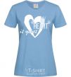 Women's T-shirt My heart is yours white sky-blue фото