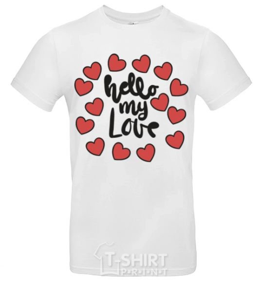 Men's T-Shirt Hello my love White фото