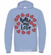 Men`s hoodie Hello my love sky-blue фото