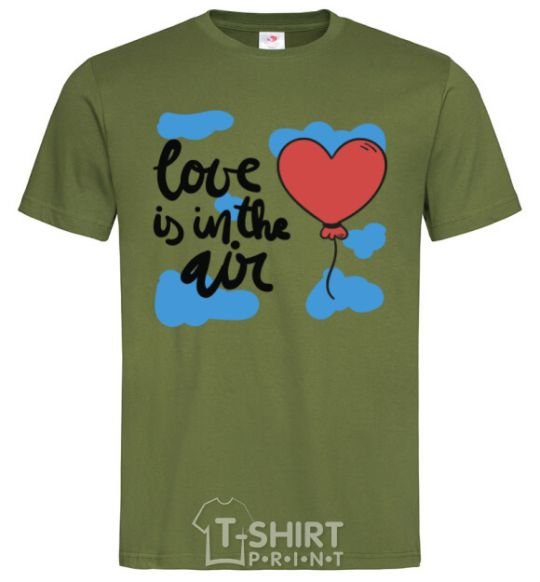 Men's T-Shirt Love is in the air millennial-khaki фото