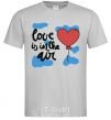 Men's T-Shirt Love is in the air grey фото