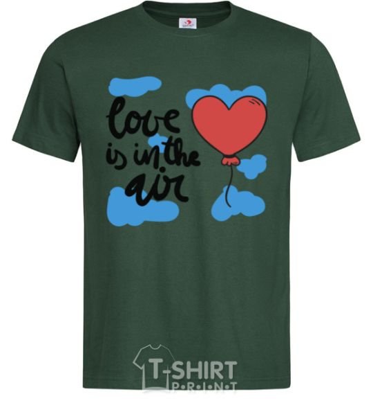 Men's T-Shirt Love is in the air bottle-green фото
