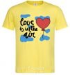 Men's T-Shirt Love is in the air cornsilk фото
