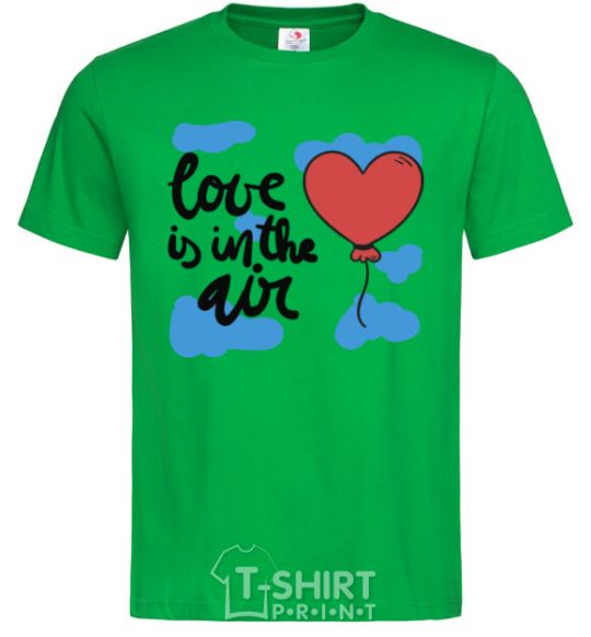 Men's T-Shirt Love is in the air kelly-green фото