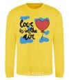 Sweatshirt Love is in the air yellow фото