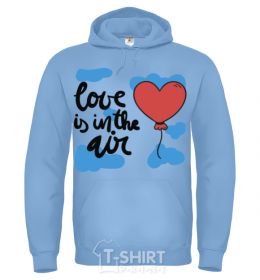 Мужская толстовка (худи) Love is in the air Голубой фото