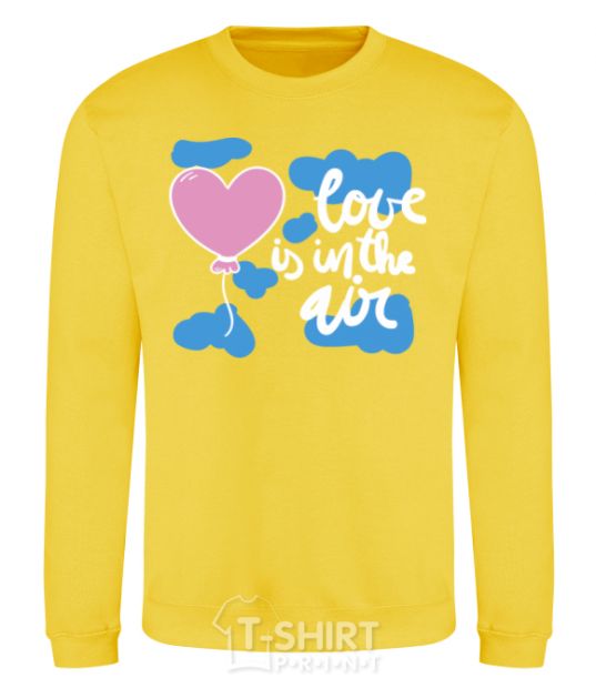 Sweatshirt Love is in the air white yellow фото