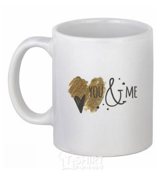 Ceramic mug You and me White фото