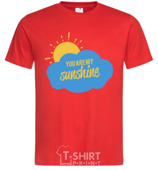 Men's T-Shirt You are my sunshine version 2 red фото