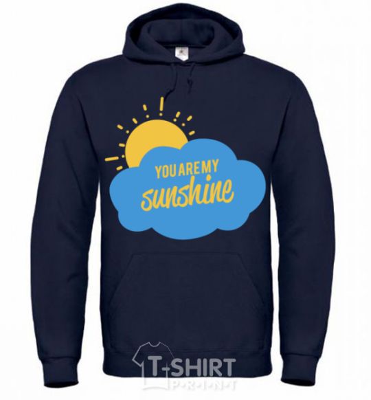 Men`s hoodie You are my sunshine version 2 navy-blue фото