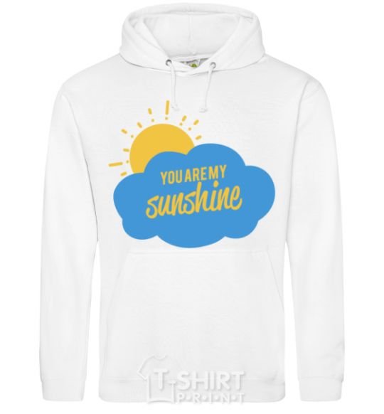 Men`s hoodie You are my sunshine version 2 White фото