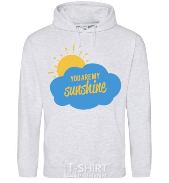 Men`s hoodie You are my sunshine version 2 sport-grey фото