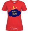 Women's T-shirt You are my stars red фото