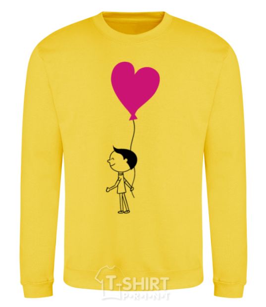 Sweatshirt Ballon heart he yellow фото