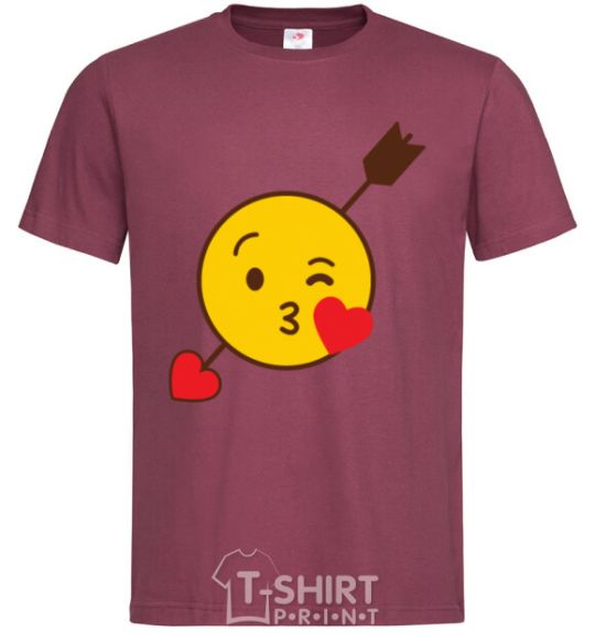 Men's T-Shirt Smile kiss burgundy фото