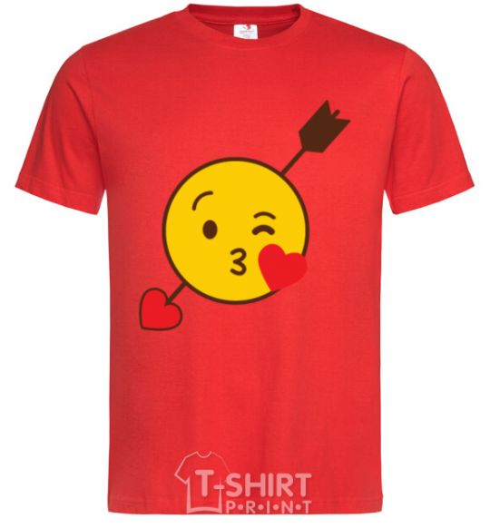 Men's T-Shirt Smile kiss red фото