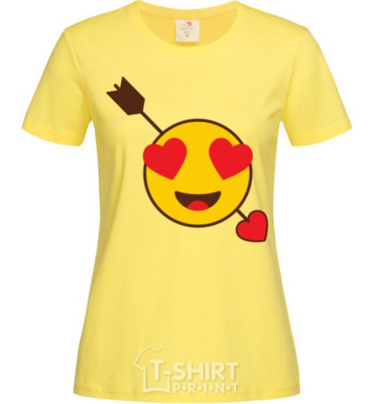 Женская футболка Smile love Лимонный фото
