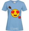 Women's T-shirt Smile love sky-blue фото