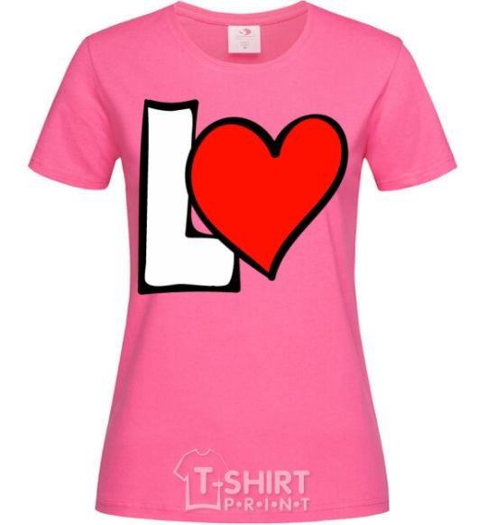 Женская футболка Lo Ярко-розовый фото