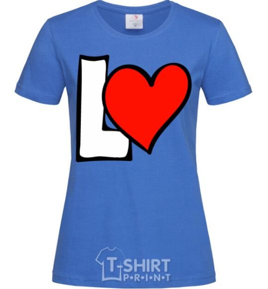 Женская футболка Lo Ярко-синий фото