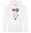 Men`s hoodie Love you to the moon White фото