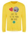 Sweatshirt Love you to the moon yellow фото