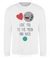 Sweatshirt Love you to the moon White фото