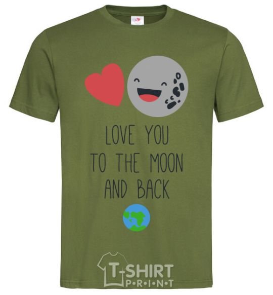 Men's T-Shirt Love you to the moon millennial-khaki фото