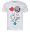 Men's T-Shirt Love you to the moon White фото