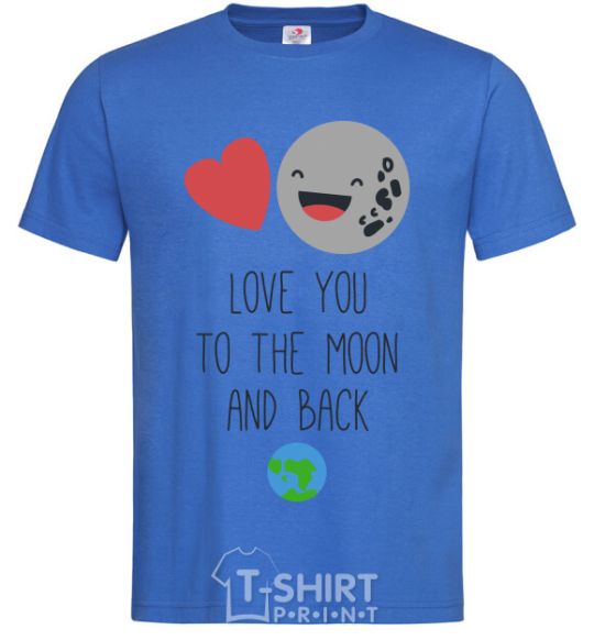 Men's T-Shirt Love you to the moon royal-blue фото