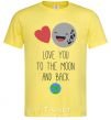 Men's T-Shirt Love you to the moon cornsilk фото