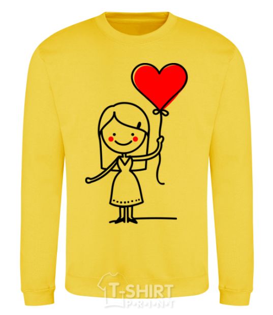 Sweatshirt Amore girl yellow фото