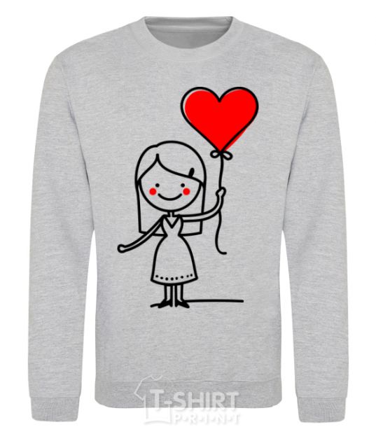 Sweatshirt Amore girl sport-grey фото