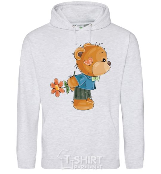 Men`s hoodie Teddy bear boy sport-grey фото