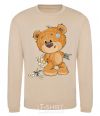 Sweatshirt Teddy bear with flowers sand фото