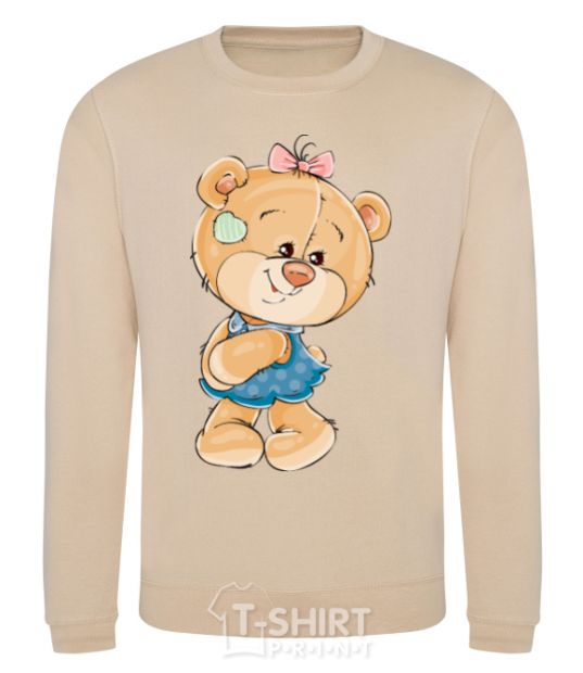 Sweatshirt Teddy bear love flowers sand фото