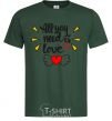 Men's T-Shirt All you need is love Heart with wings bottle-green фото