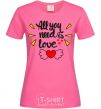 Women's T-shirt All you need is love Heart with wings heliconia фото