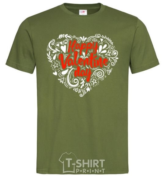 Men's T-Shirt Happy Valentines day millennial-khaki фото