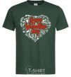 Men's T-Shirt Happy Valentines day bottle-green фото