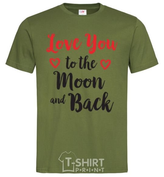 Men's T-Shirt Love you to the moon and back millennial-khaki фото